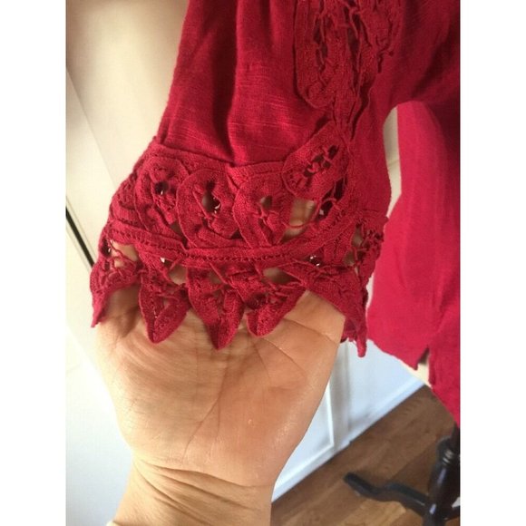 Anthropologie Free People  Knit Top Battenburg - Picture 5 of 9